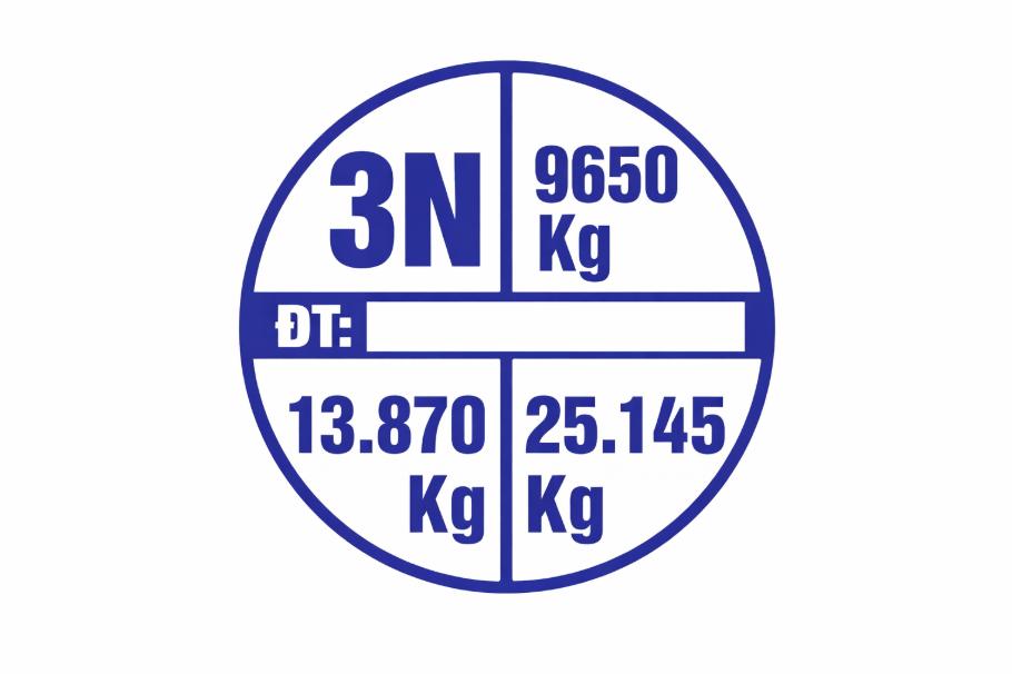 Trọng tải thường được thể hiện ở thông tin ngay cửa xe tải