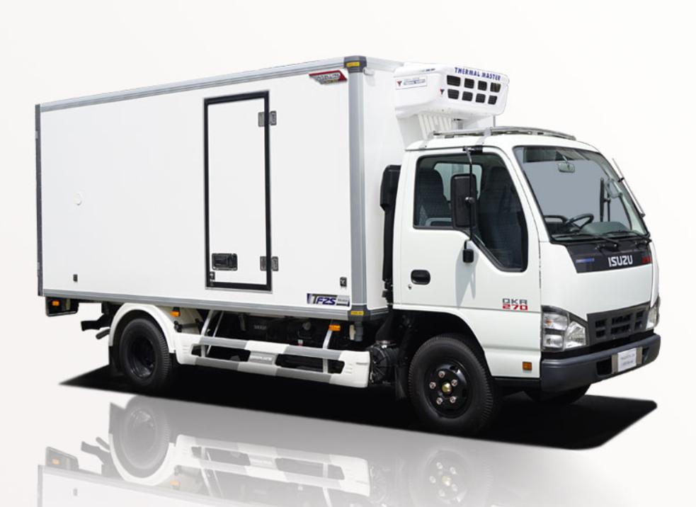 Xe tải đông lạnh dùng để vận chuyển hàng hóa cần bảo quản nhiệt độ thấp 