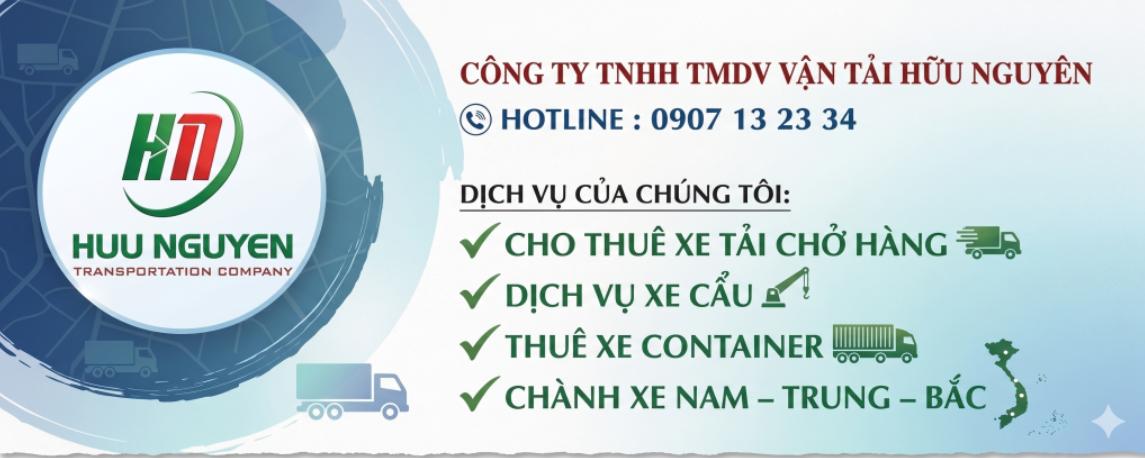 Vận tải Hữu Nguyên - Đơn vị chuyên cho thuê xe container Bình Dương