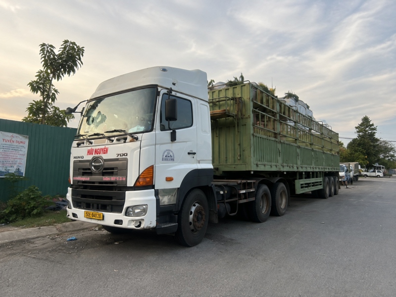 Bảng giá thuê xe container Tiền Giang tại Vận tải Hữu Nguyên